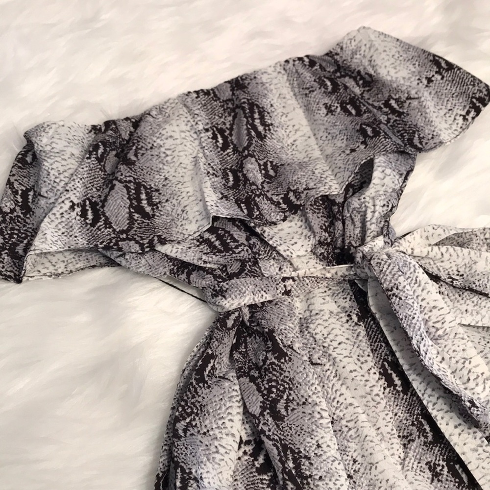 Poly Snakeskin Tube Jumpsuit - Picture 8 of 8